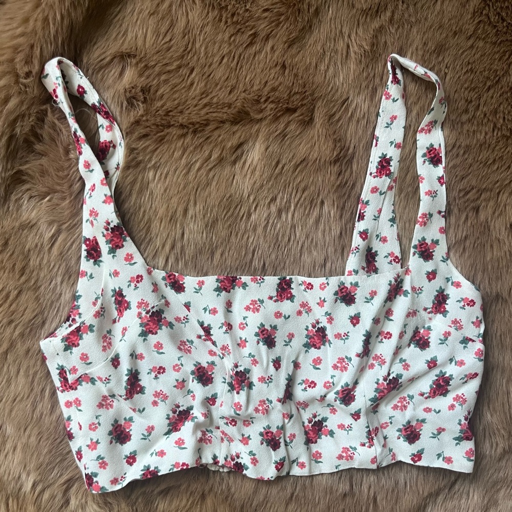 Reformation floral crop top size 0